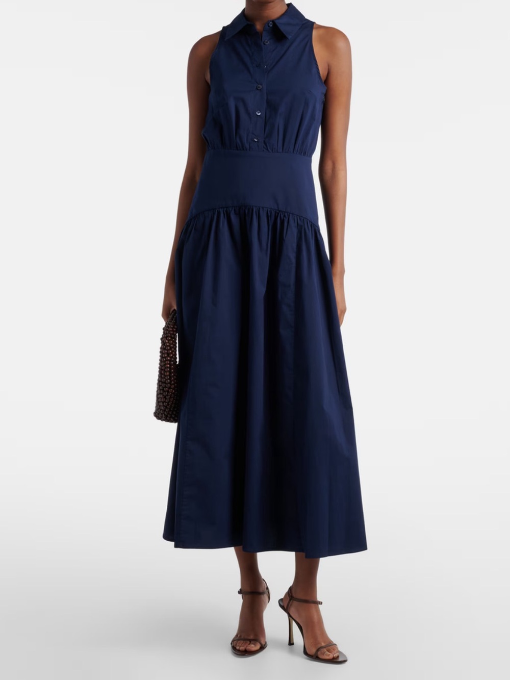 STAUD Romy cotton midi dress